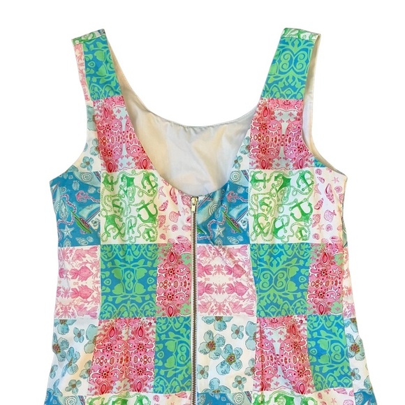 Kaeli Smith coastal patchwork sleeveless sheath dress size 10 - Picture 5 of 7